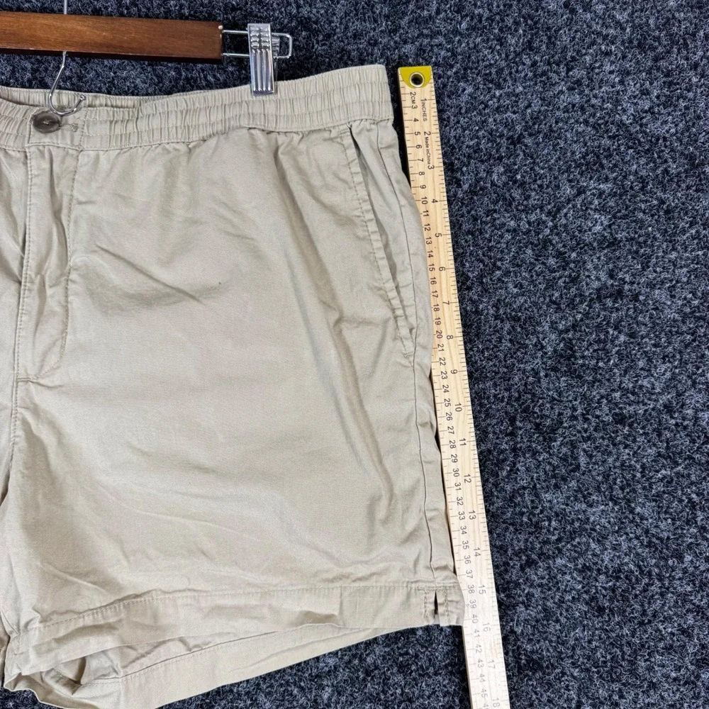 Banana Republic Summerweight Chino Shorts Mens 38 Khaki Tan Elastic‎ Waist